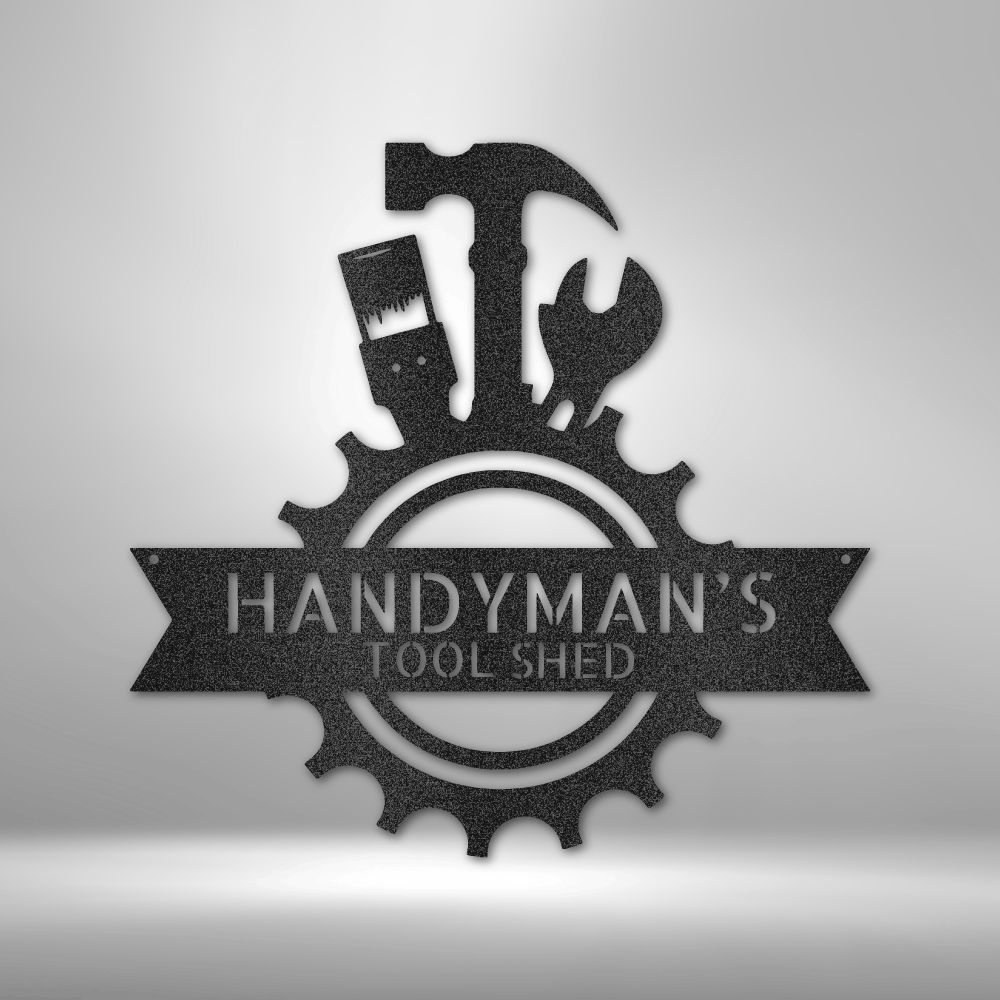 Handyman Shop Monogram - Steel Sign-Steel Sign-custom-metal-wall-art.com