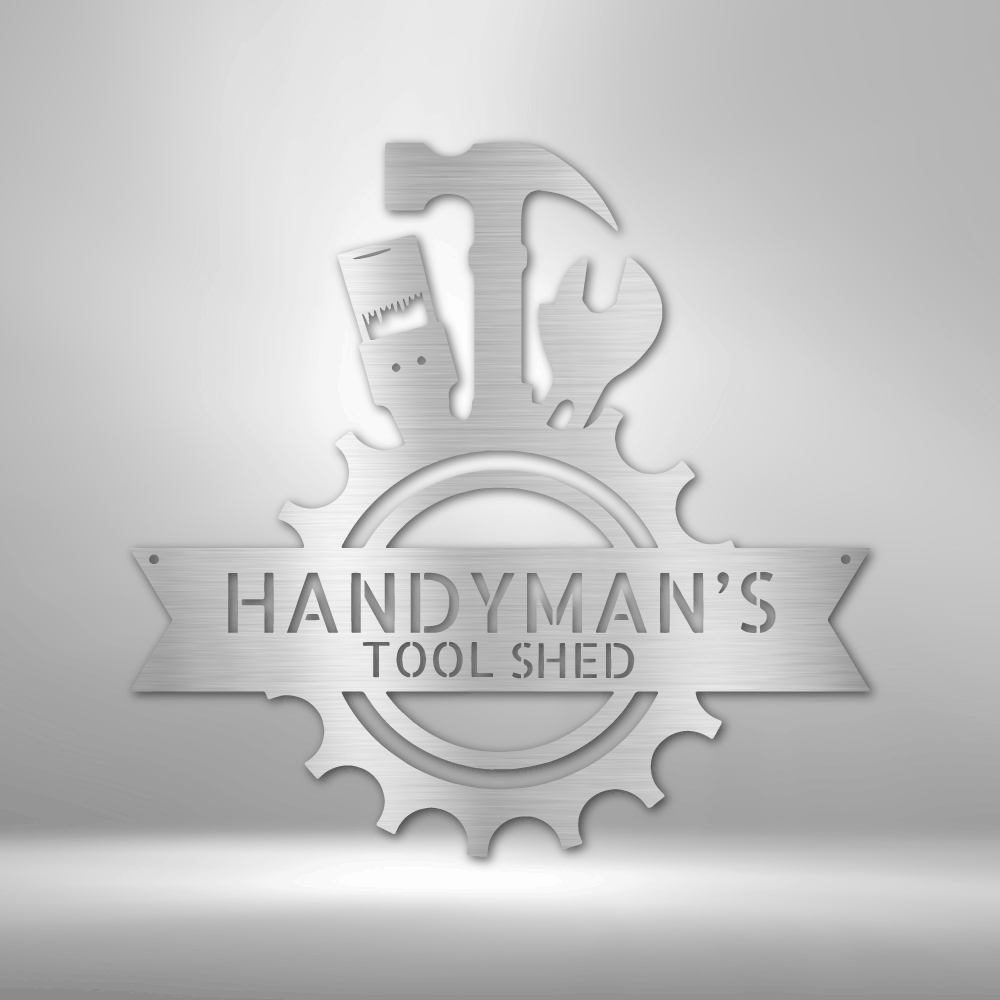 Handyman Shop Monogram - Steel Sign-Steel Sign-custom-metal-wall-art.com