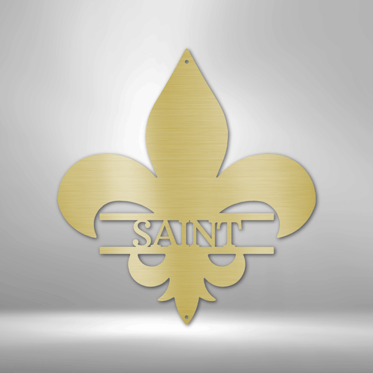 Classic Fleur De Lis Monogram - Steel Sign-Steel Sign-custom-metal-wall-art.com