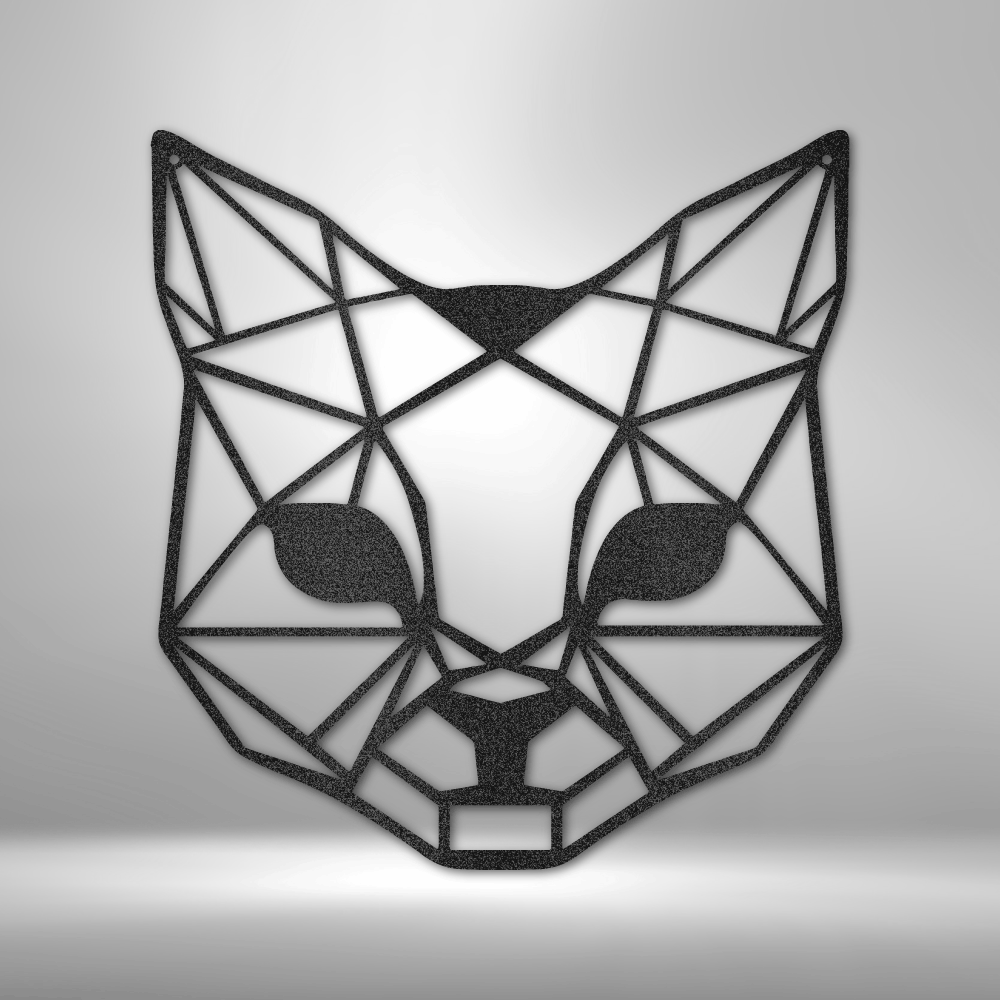 Geometric Cat - Steel Sign-Steel Sign-custom-metal-wall-art.com