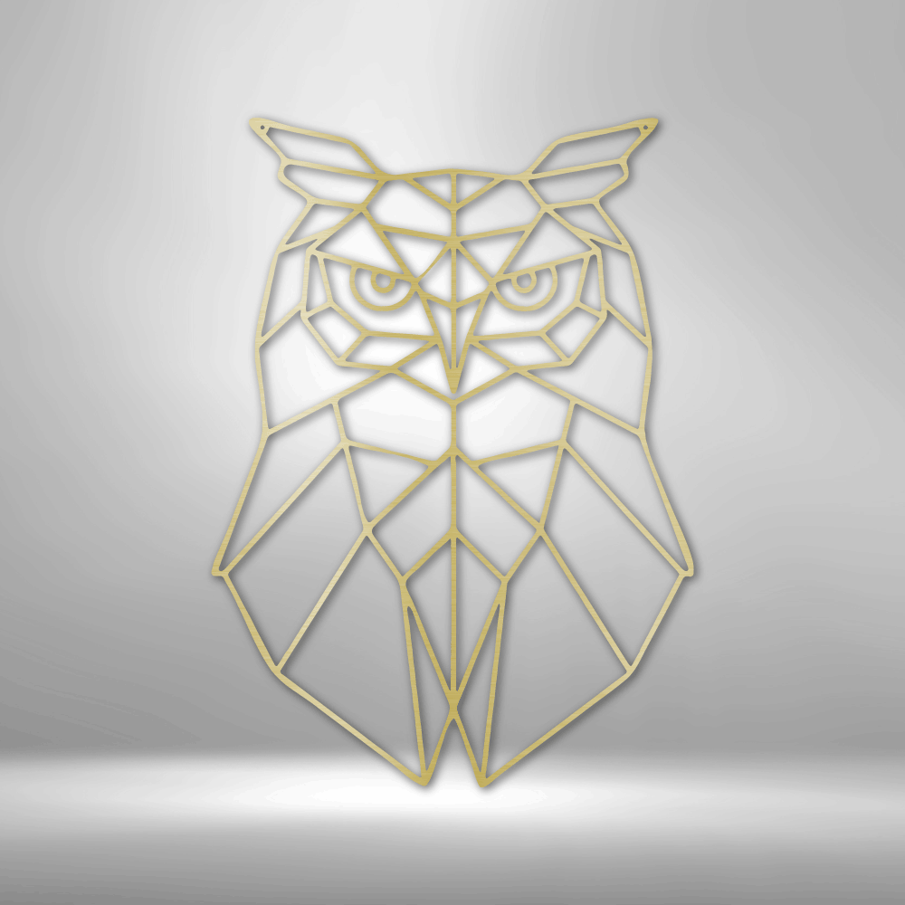 Geometric Owl - Steel Sign-Steel Sign-custom-metal-wall-art.com