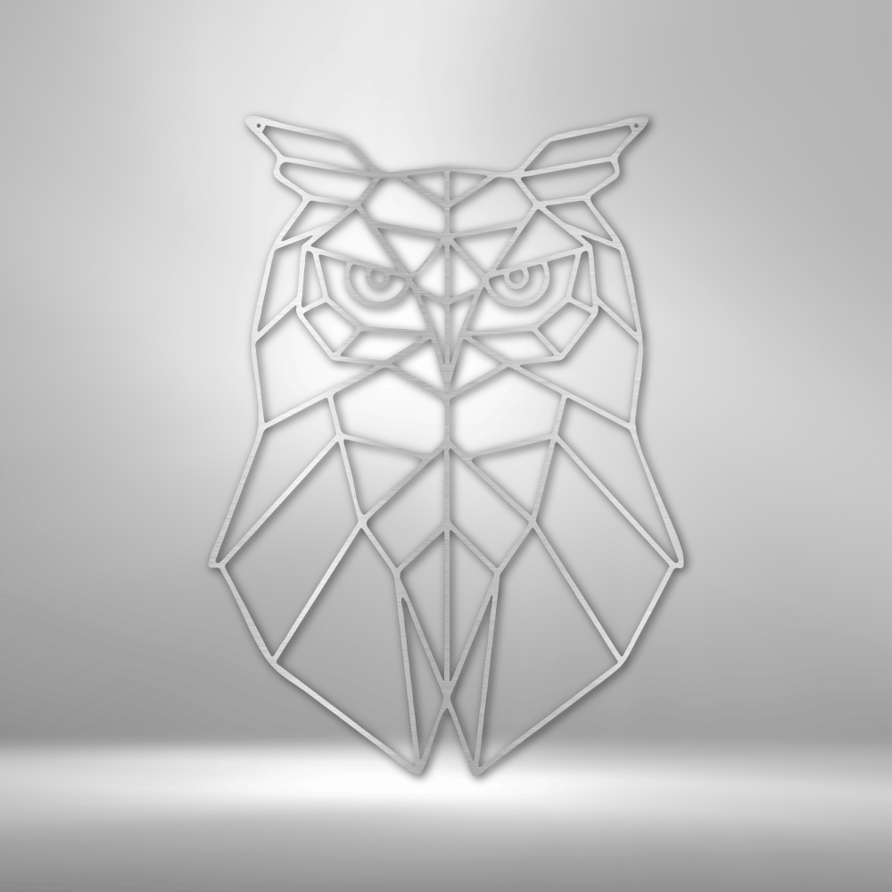 Geometric Owl - Steel Sign-Steel Sign-custom-metal-wall-art.com