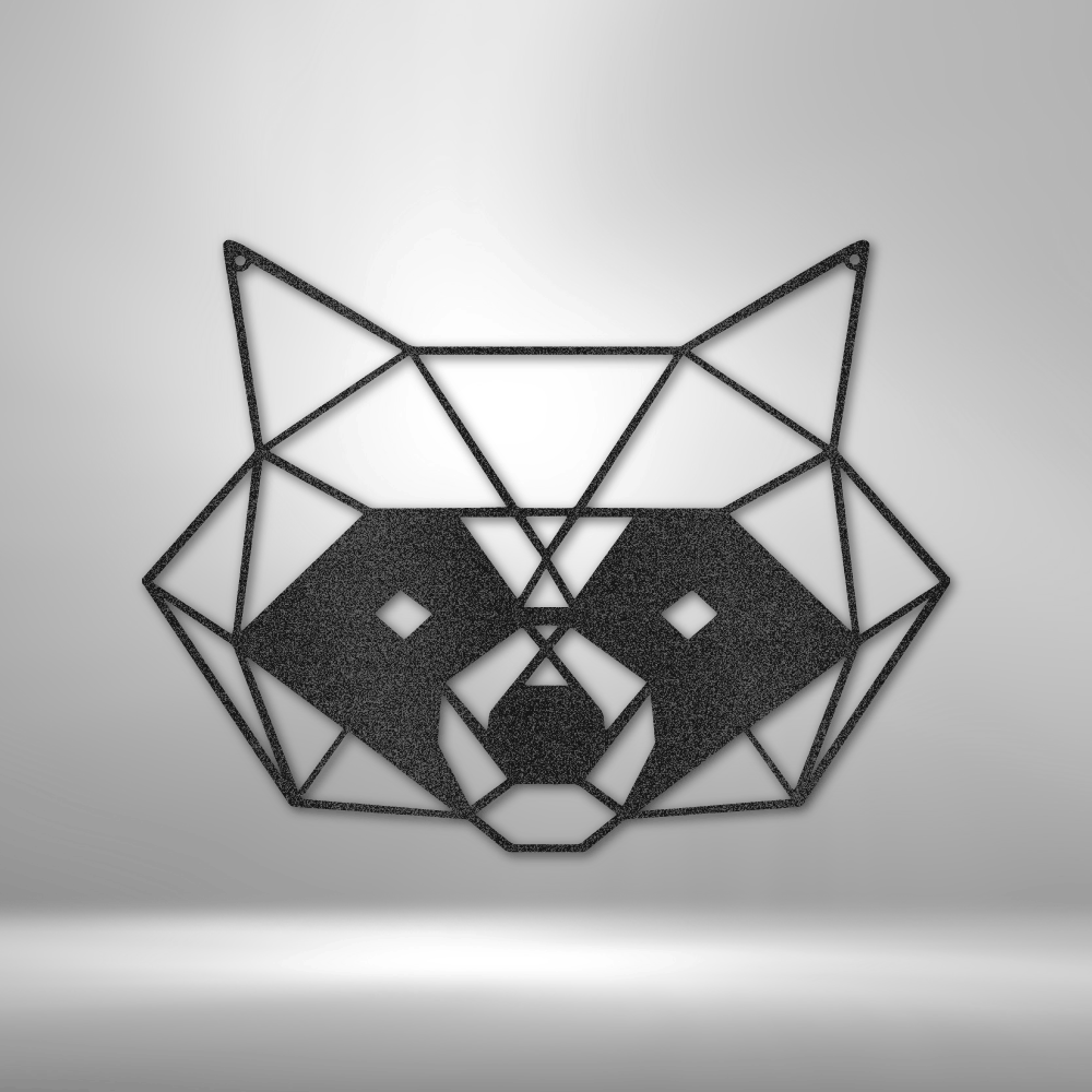 Geometric Raccoon - Steel Sign-Steel Sign-custom-metal-wall-art.com