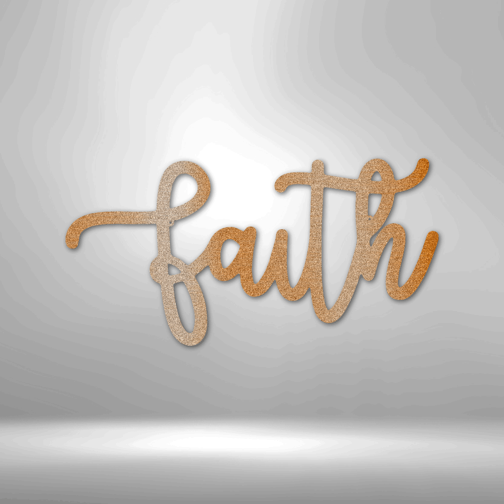 Faith Script - Steel Sign-Steel Sign-custom-metal-wall-art.com