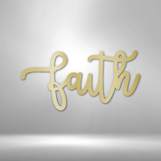 Faith Script - Steel Sign-Steel Sign-custom-metal-wall-art.com