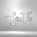 Faith Script - Steel Sign-Steel Sign-custom-metal-wall-art.com