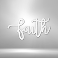 Faith Script - Steel Sign-Steel Sign-custom-metal-wall-art.com