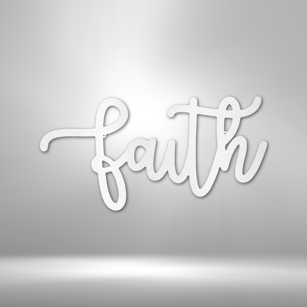 Faith Script - Steel Sign-Steel Sign-custom-metal-wall-art.com