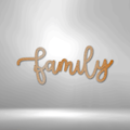 Family Script - Steel Sign-Steel Sign-custom-metal-wall-art.com