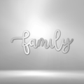 Family Script - Steel Sign-Steel Sign-custom-metal-wall-art.com