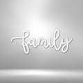 Family Script - Steel Sign-Steel Sign-custom-metal-wall-art.com