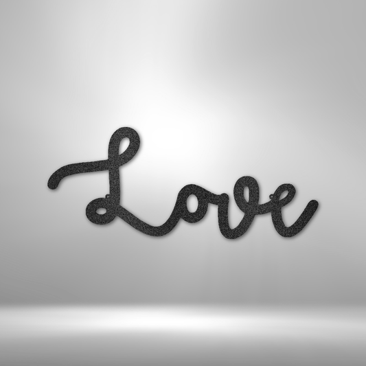 Love Script - Steel Sign-Steel Sign-custom-metal-wall-art.com