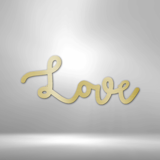 Love Script - Steel Sign-Steel Sign-custom-metal-wall-art.com