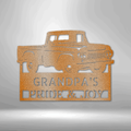 Grandpas Pickup Truck Monogram - Steel Sign-Steel Sign-custom-metal-wall-art.com