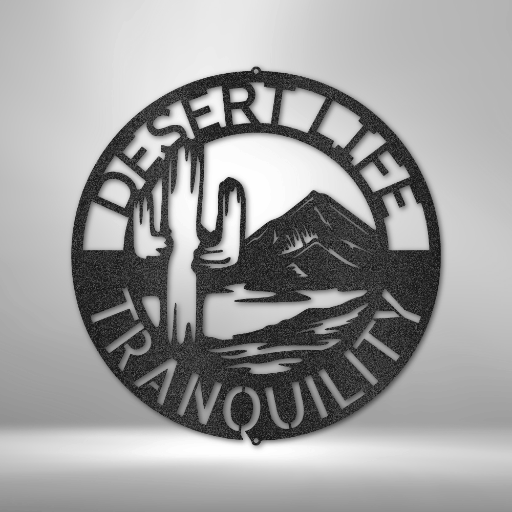 Desert Life Monogram - Steel Sign-Steel Sign-custom-metal-wall-art.com