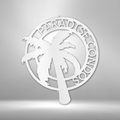 Palm Tree Monogram - Steel Sign-Steel Sign-custom-metal-wall-art.com