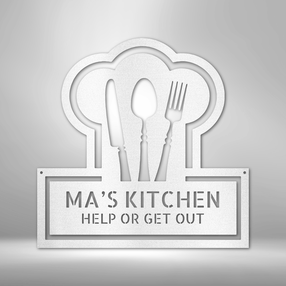 Ruler Of The Kitchen Monogram - Steel Sign-Steel Sign-custom-metal-wall-art.com