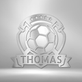 Soccer Plaque Monogram - Steel Sign-Steel Sign-custom-metal-wall-art.com