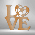 Soccer Love - Steel Sign-Steel Sign-custom-metal-wall-art.com