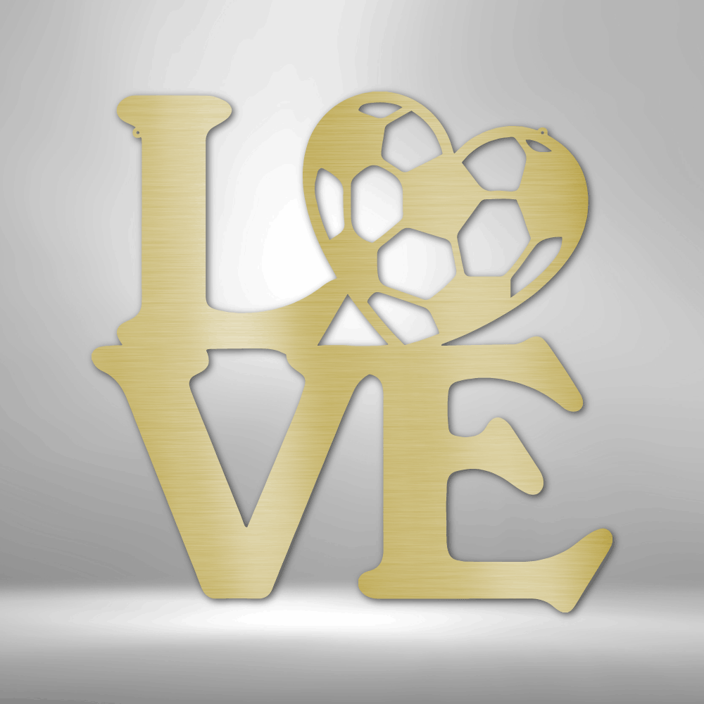 Soccer Love - Steel Sign-Steel Sign-custom-metal-wall-art.com