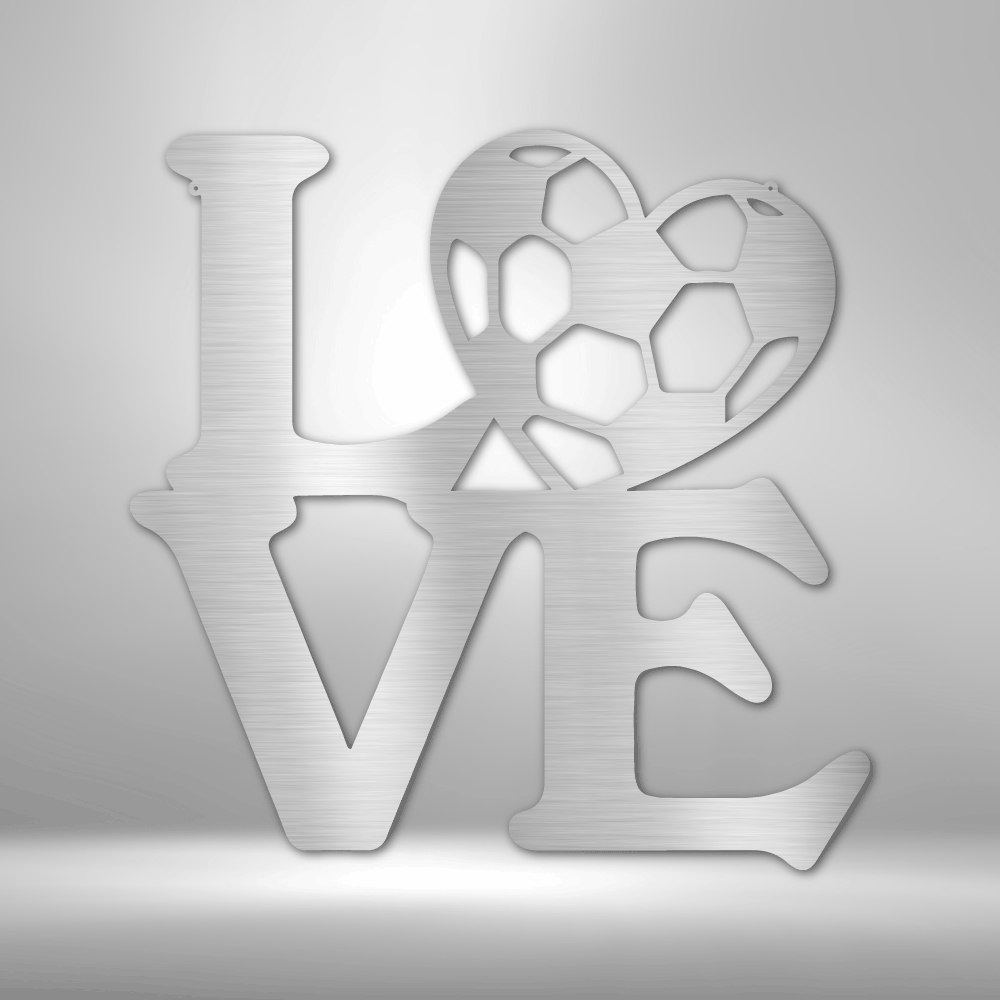 Soccer Love - Steel Sign-Steel Sign-custom-metal-wall-art.com