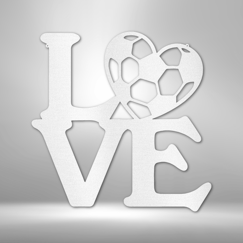 Soccer Love - Steel Sign-Steel Sign-custom-metal-wall-art.com