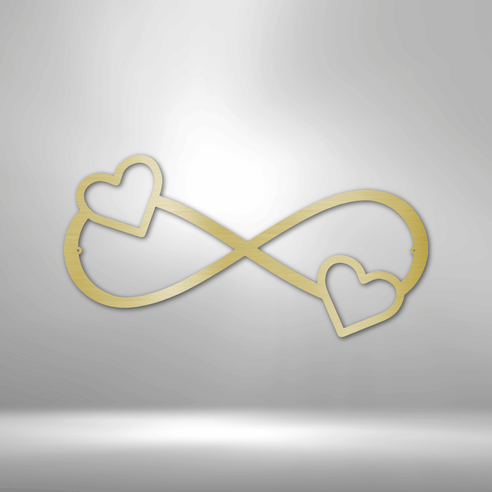 Double Heart Infinity - Steel Sign-Steel Sign-custom-metal-wall-art.com