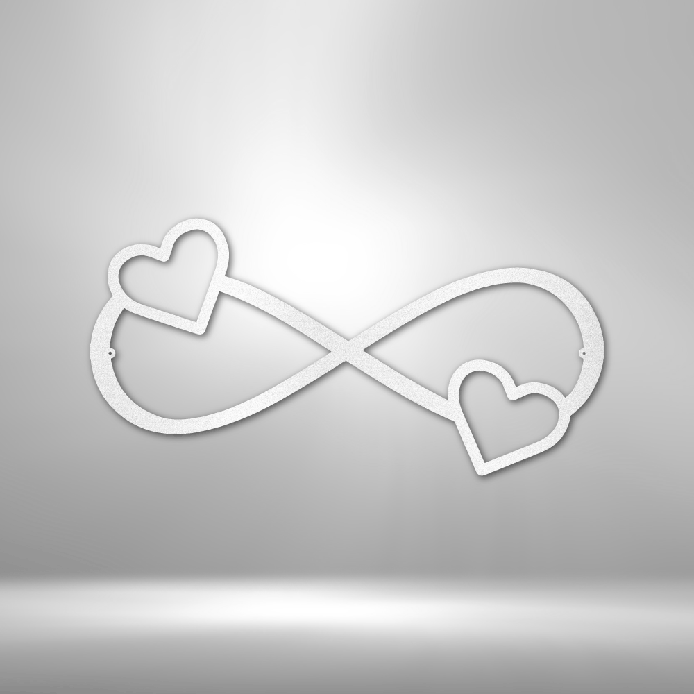 Double Heart Infinity - Steel Sign-Steel Sign-custom-metal-wall-art.com