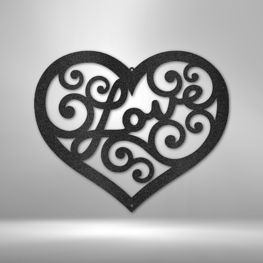 Love Swirl - Steel Sign-Steel Sign-custom-metal-wall-art.com