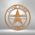 LoneStar 1 Monogram - Steel Sign-Steel Sign-custom-metal-wall-art.com