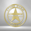 LoneStar 1 Monogram - Steel Sign-Steel Sign-custom-metal-wall-art.com