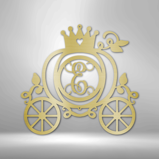 Carriage Initial Monogram - Steel Sign-Steel Sign-custom-metal-wall-art.com