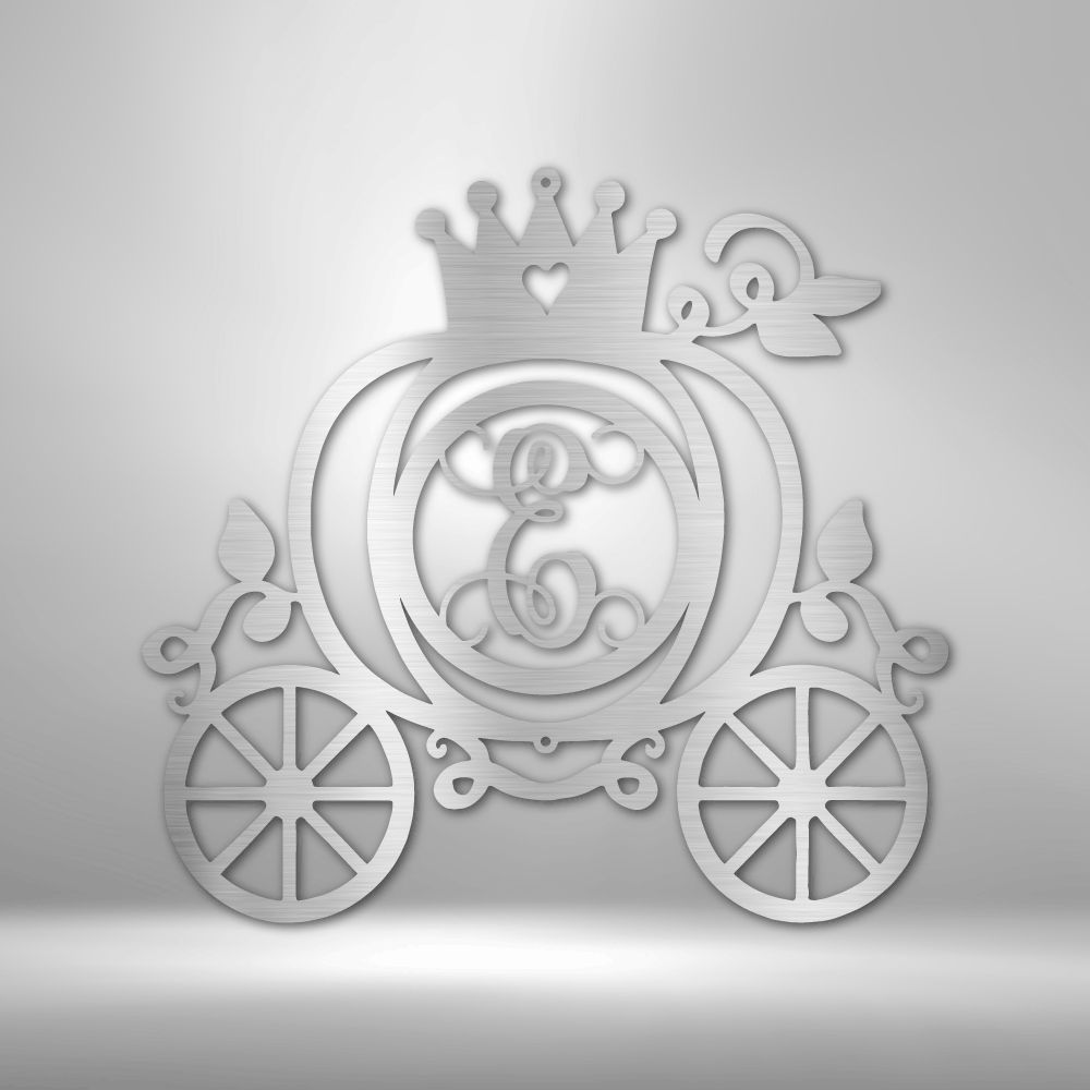 Carriage Initial Monogram - Steel Sign-Steel Sign-custom-metal-wall-art.com