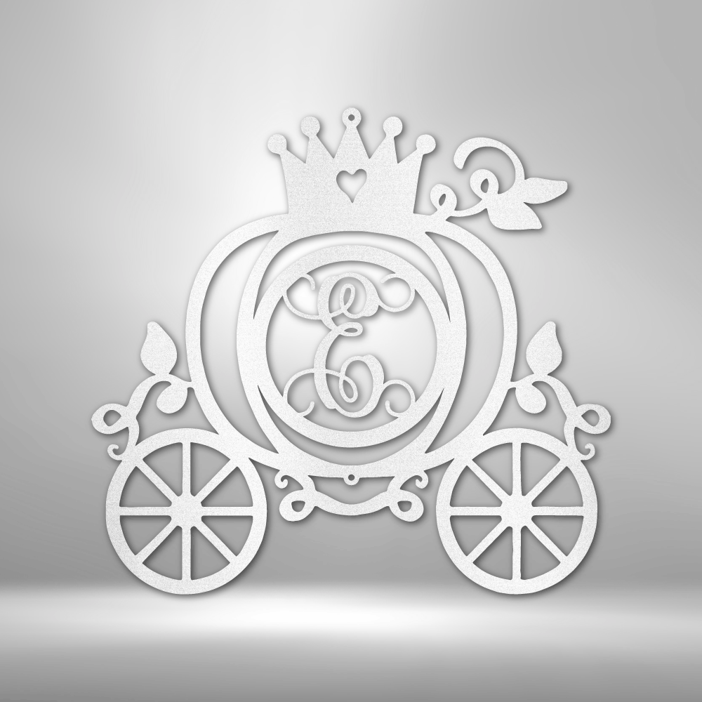 Carriage Initial Monogram - Steel Sign-Steel Sign-custom-metal-wall-art.com