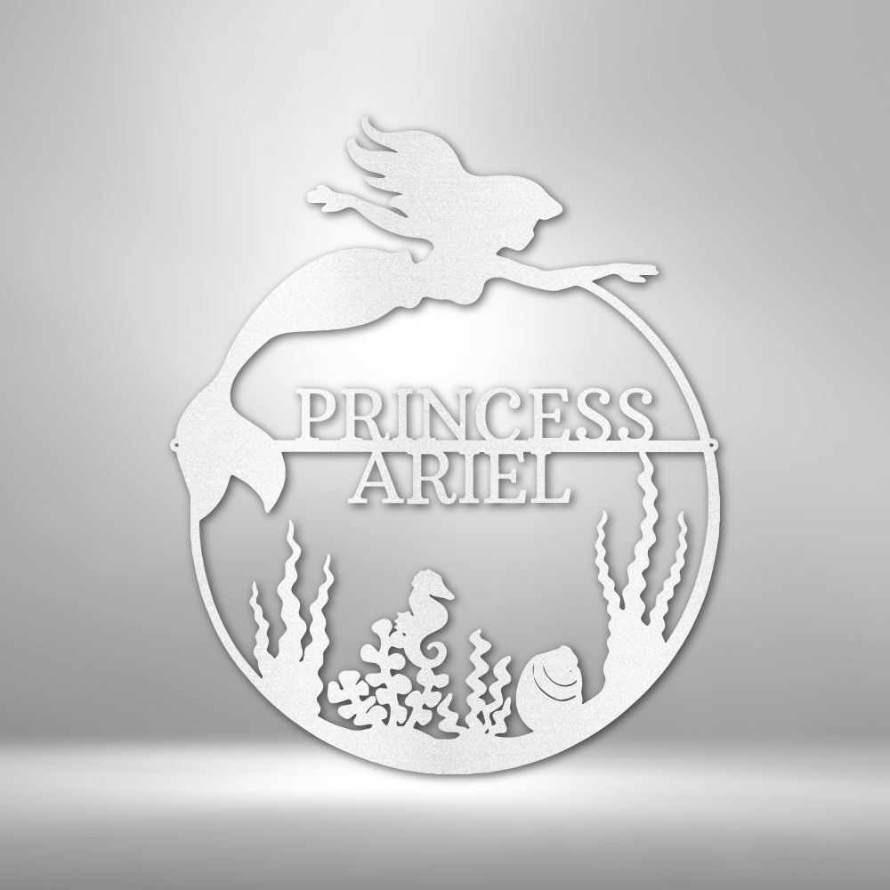 Mermaid 1 Monogram - Steel Sign-Steel Sign-custom-metal-wall-art.com