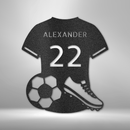 Soccer Jersey Monogram - Steel Sign-Steel Sign-custom-metal-wall-art.com