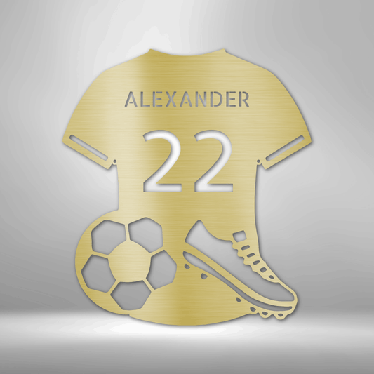 Soccer Jersey Monogram - Steel Sign-Steel Sign-custom-metal-wall-art.com