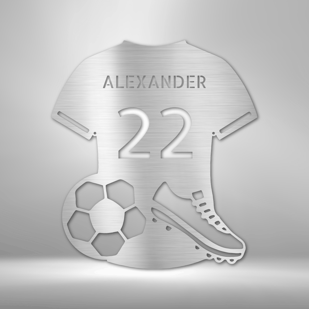 Soccer Jersey Monogram - Steel Sign-Steel Sign-custom-metal-wall-art.com