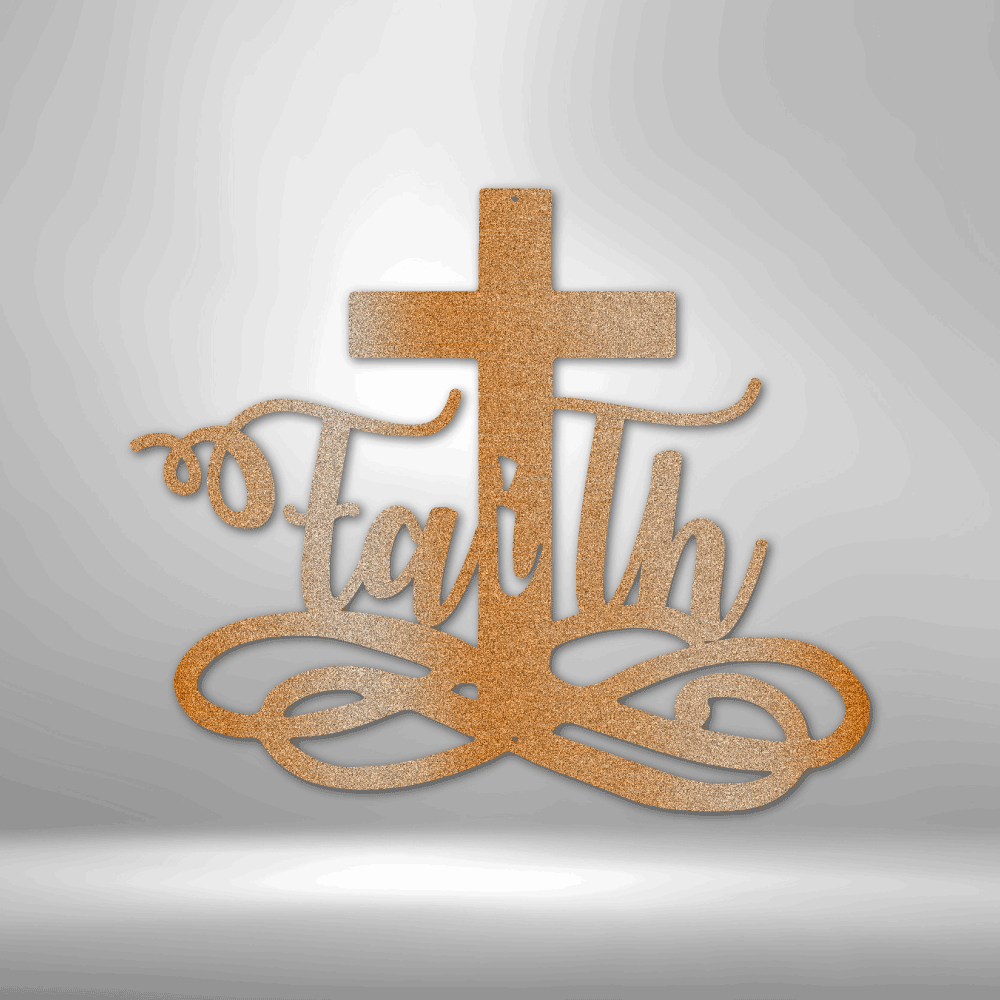 Faith Cross - Steel Sign-Steel Sign-custom-metal-wall-art.com