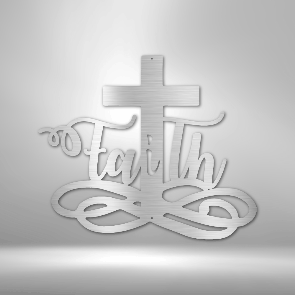 Faith Cross - Steel Sign-Steel Sign-custom-metal-wall-art.com