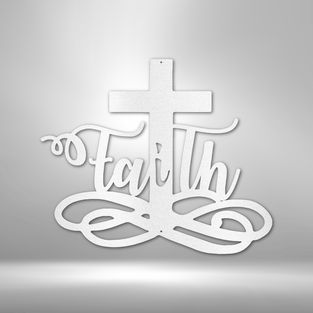 Faith Cross - Steel Sign-Steel Sign-custom-metal-wall-art.com