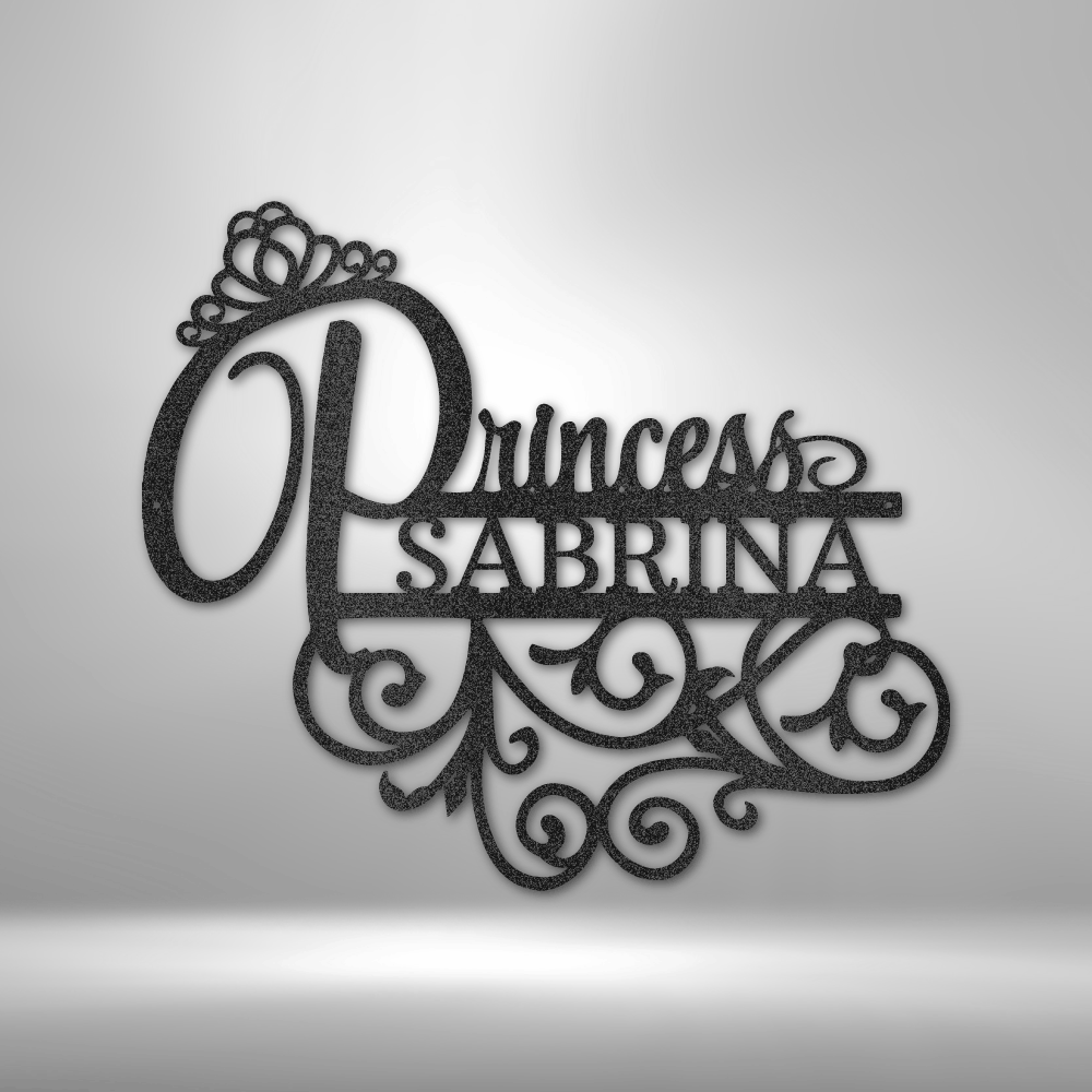 Princess Monogram - Steel Sign-Steel Sign-custom-metal-wall-art.com