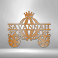 Princess Carriage Monogram - Steel Sign-Steel Sign-custom-metal-wall-art.com