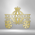 Princess Carriage Monogram - Steel Sign-Steel Sign-custom-metal-wall-art.com