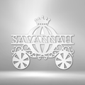 Princess Carriage Monogram - Steel Sign-Steel Sign-custom-metal-wall-art.com