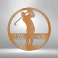 Golfer Monogram - Steel Sign-Steel Sign-custom-metal-wall-art.com