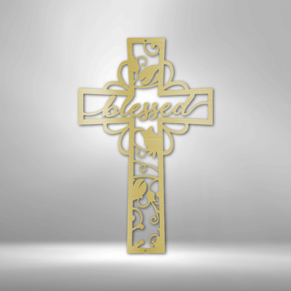 Blessed Cross - Steel Sign-Steel Sign-custom-metal-wall-art.com