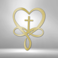 Love Infinity Cross - Steel Sign-Steel Sign-custom-metal-wall-art.com