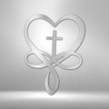 Love Infinity Cross - Steel Sign-Steel Sign-custom-metal-wall-art.com