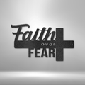 Faith Over Fear- Steel Sign-Steel Sign-custom-metal-wall-art.com